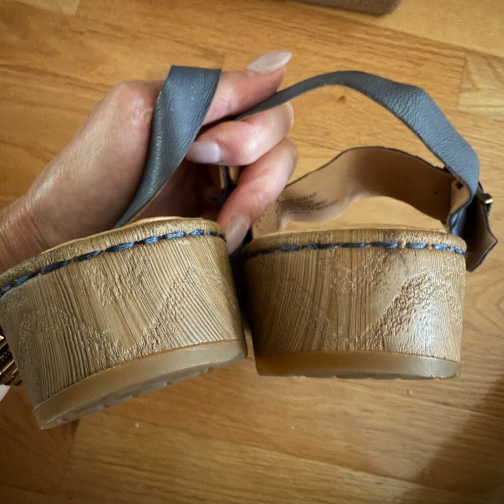 Born Blue Leather Comfort Sandals Size 7M - Picture 11 of 12